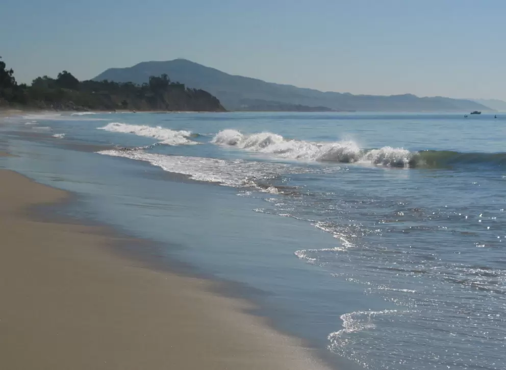 Summerland Beach- the nicest part- looking to the east.