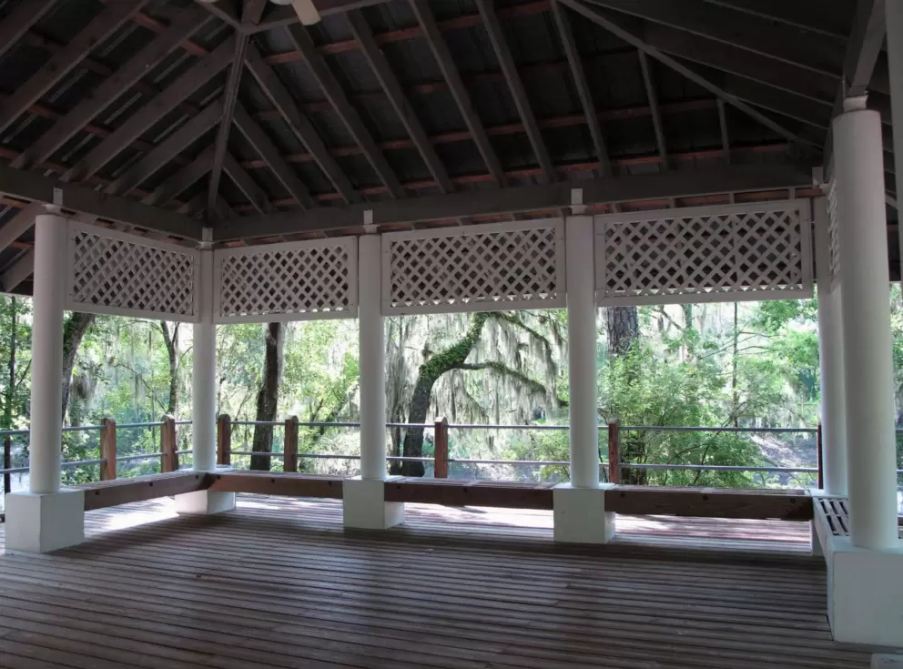 River gazebo.