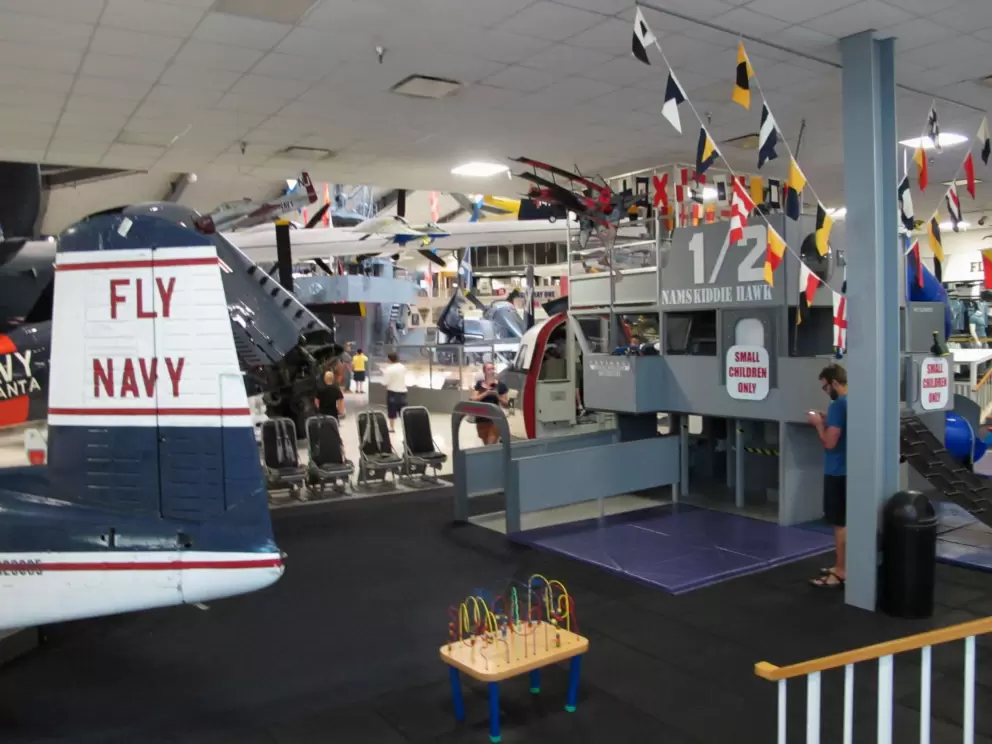 The children's area, like a control tower on an aircraft vessel.
