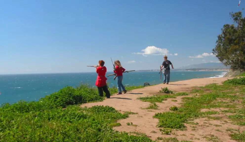 There are plenty of sticks at Douglas Preserve to keep kids happy!