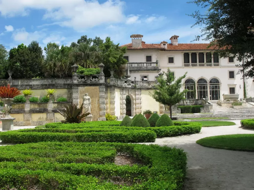 Geometric gardens and South Terrace.