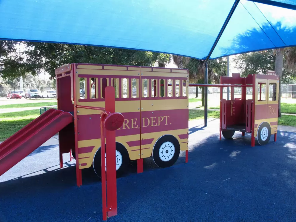 The fire engine with monkey bars!