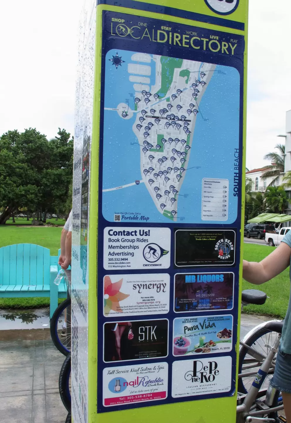 This is what the Deco Bike stations look like.