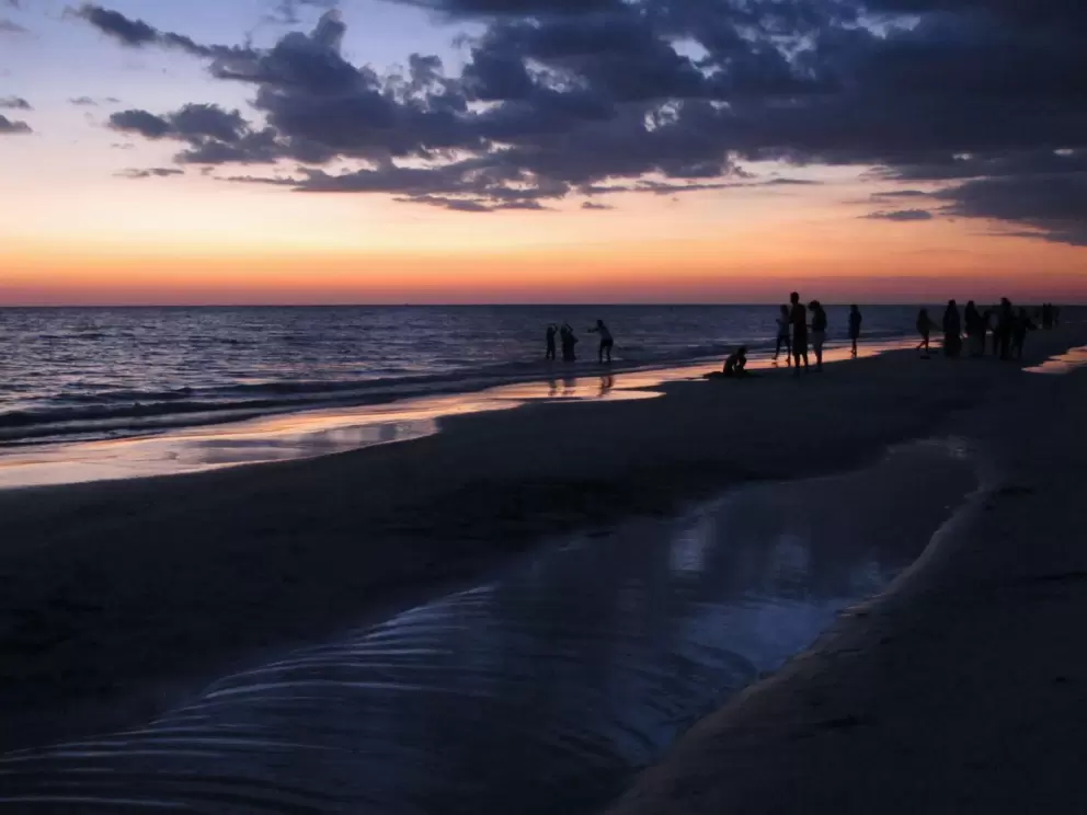 Enjoying day's end with other nature lovers.