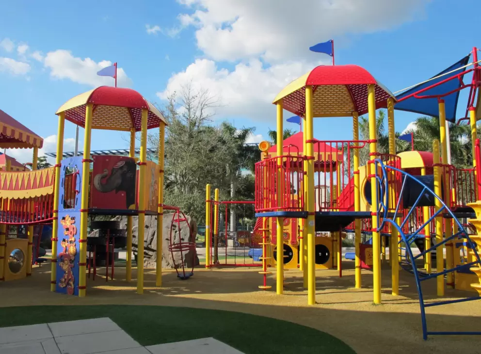 The amazing play structures.