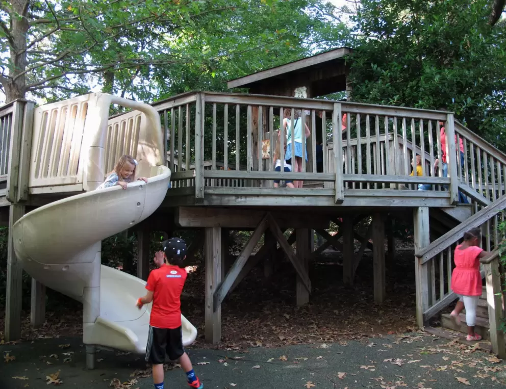 Children's playground, like a treehouse.