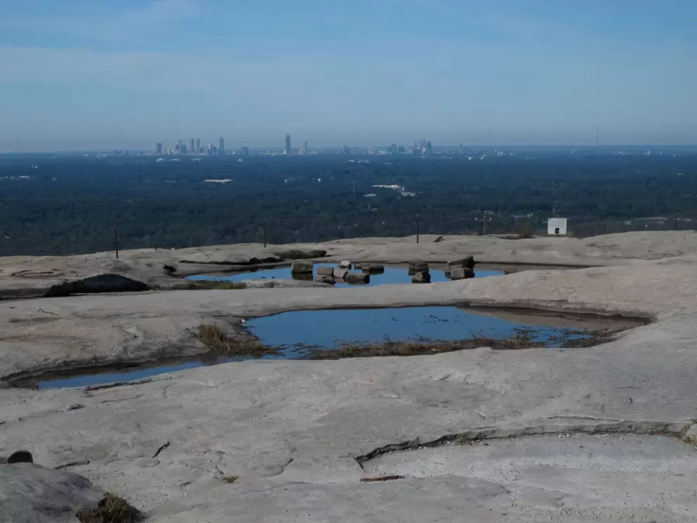 Freshwater pool at the top of Stone Mountain.