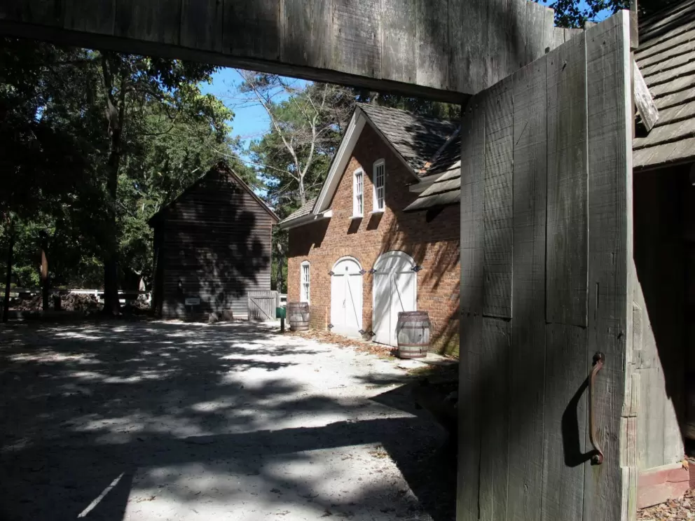The barnyard area at the plantation.