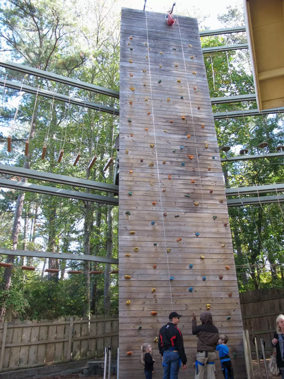 Rock-climbing wall!