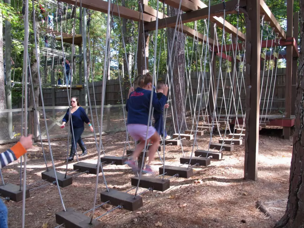 Camp Highland Outpost has some great balancing for little kids!