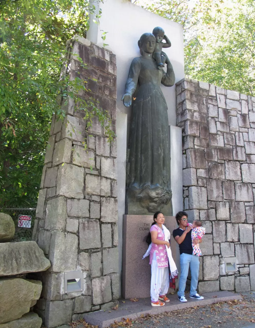 Statue in a nice secluded area below the mountain near the great lawn.