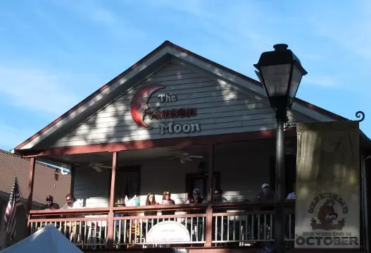 Cruising on the balcony at Crimson Moon bar.