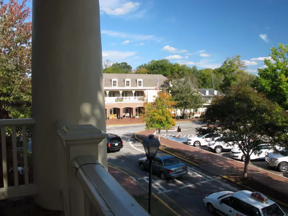 Beautiful sunny day on the balcony of the Gold Museum.