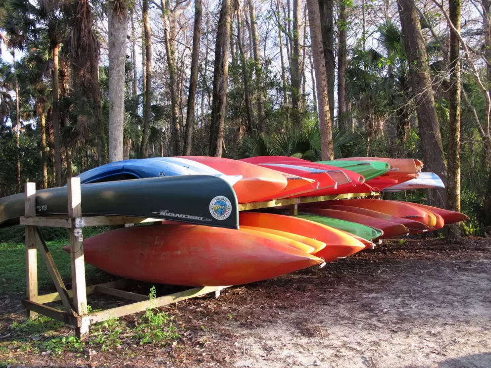 Canoes for rent.