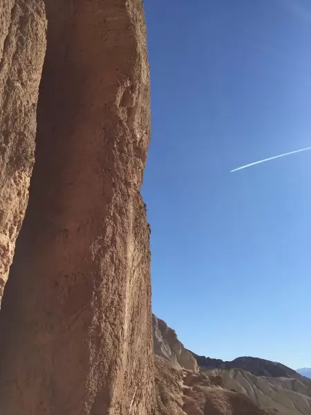 Steep crevices in Golden Canyon.