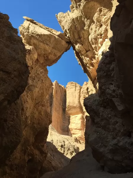 Incredible rock formation in Golden Canyon.
