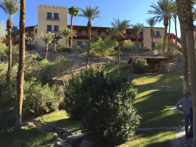 Furnace Creek Inn has nice grounds to walk around.