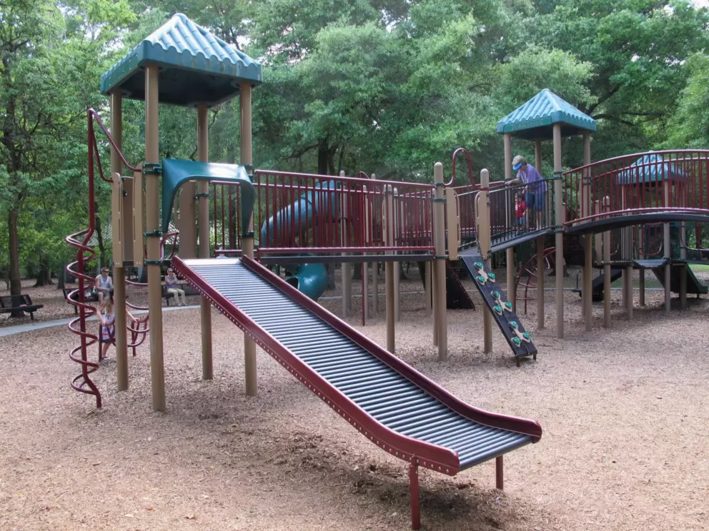Roller slide at the playground.