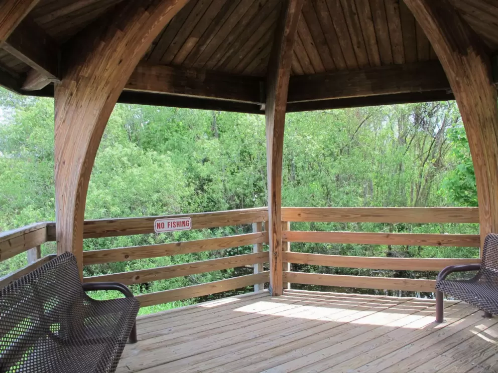 Gazebo by the fishing pier.