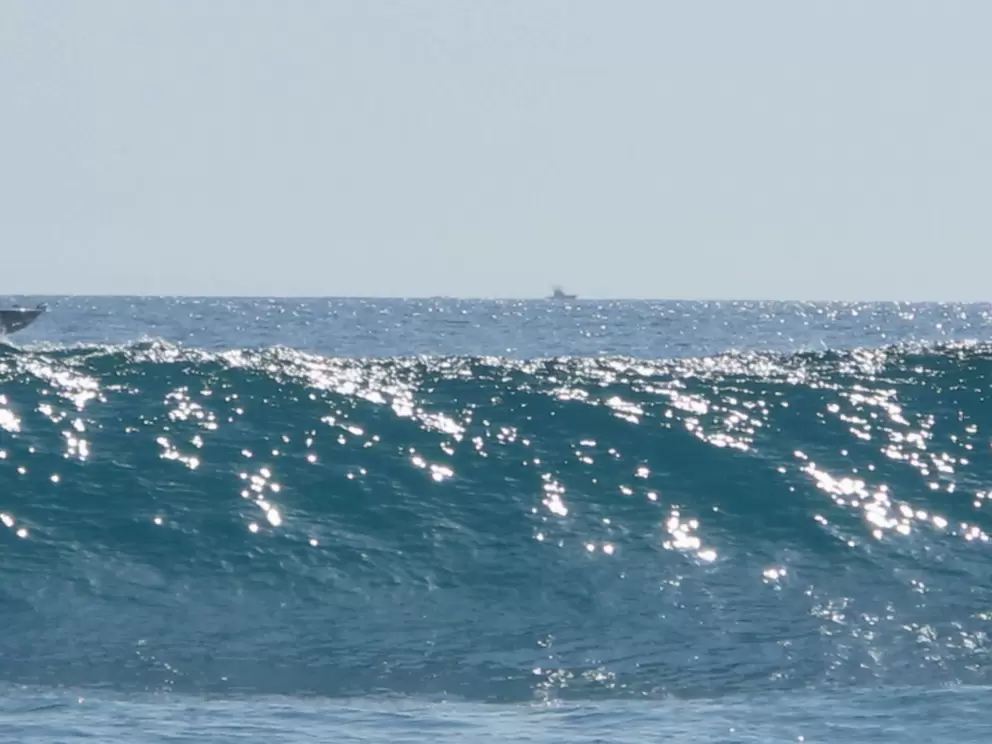 Big waves can happen at high tide.