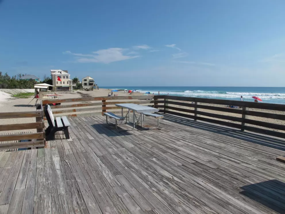 The huge gazebo with picnic table area.