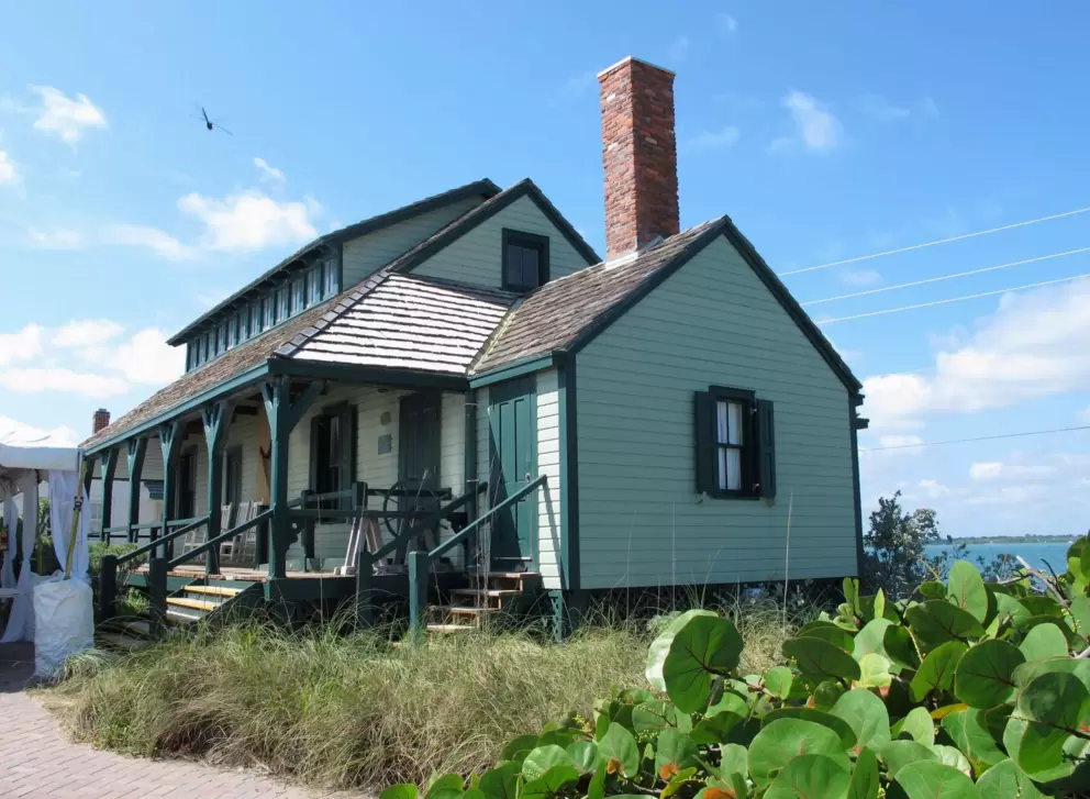 The house, with a peek of blue intracoastal beside.