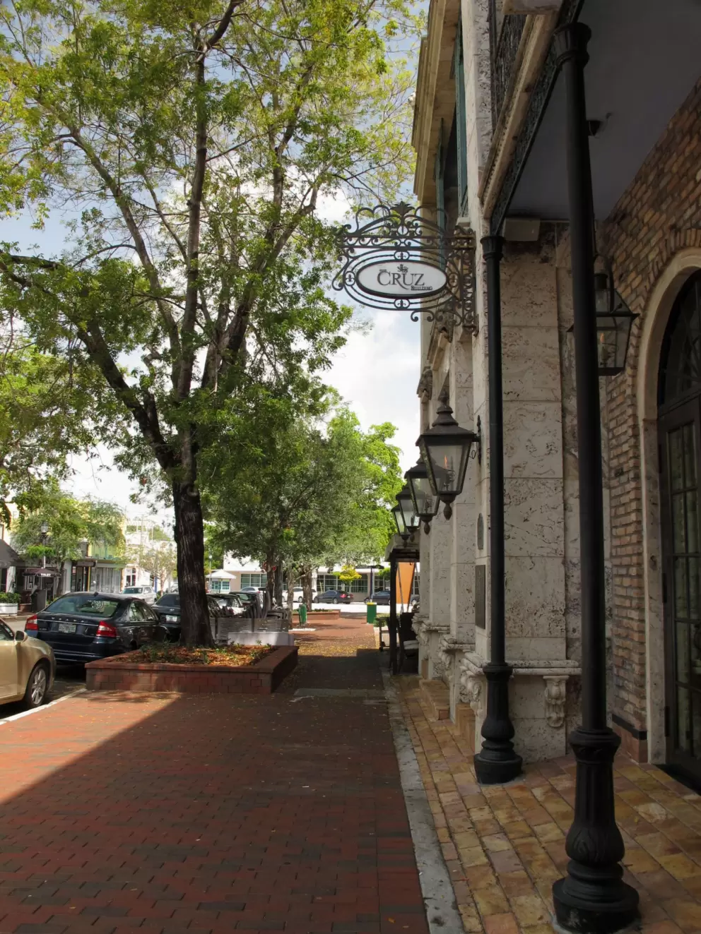 The Cruz building with its New Orleans architecture. 