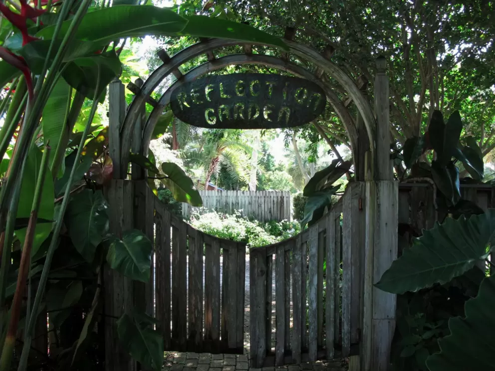 Reflection Garden gate.