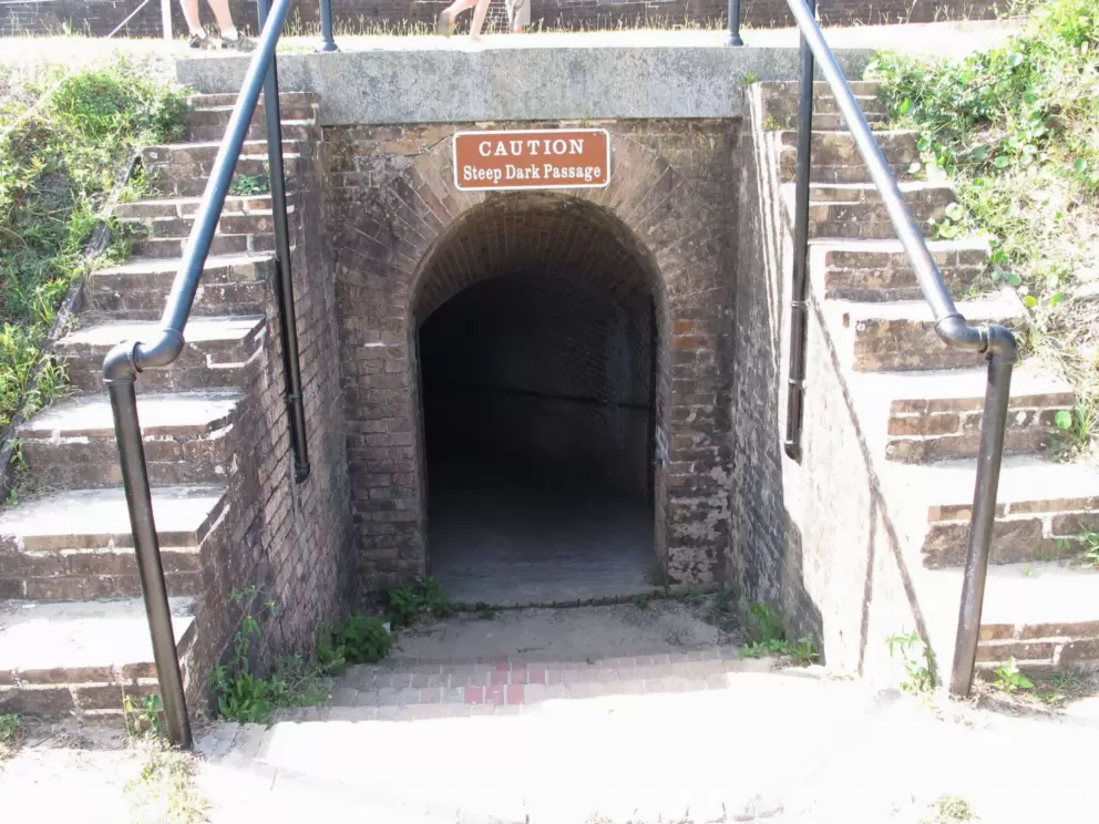 Steep dark passages are always fun...it reminded us of the book "Bears in the Night."