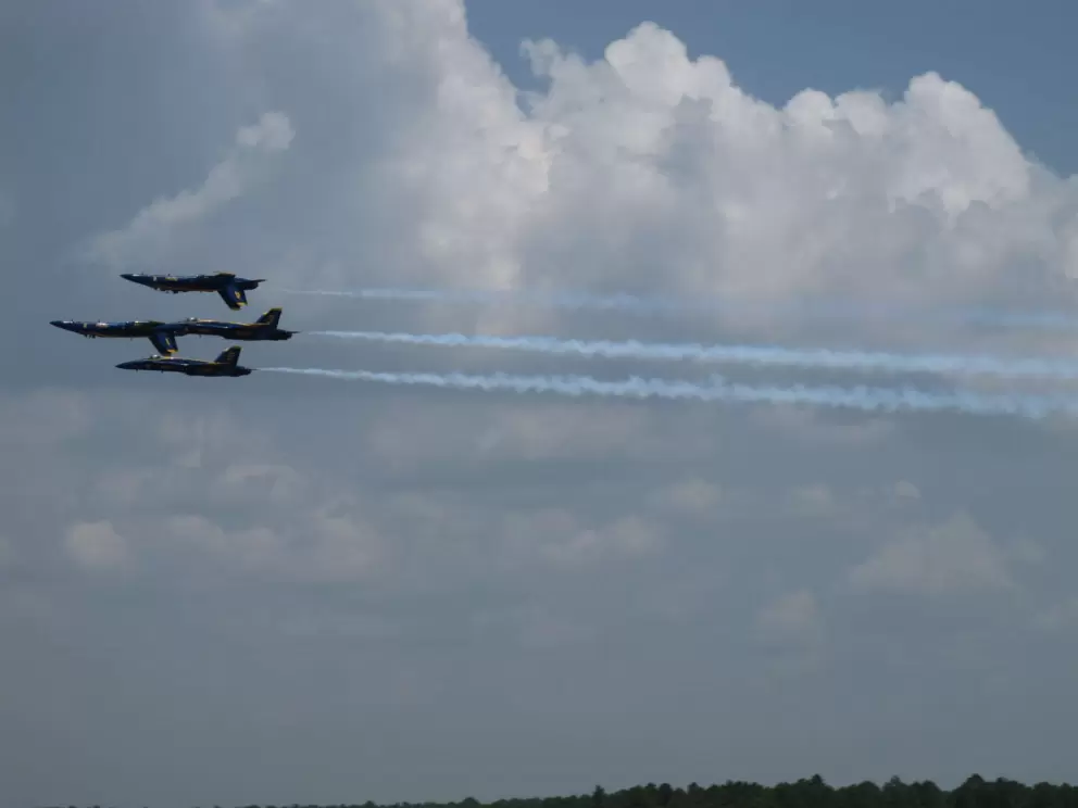 The Blue Angels...four planes flying incredibly close together!