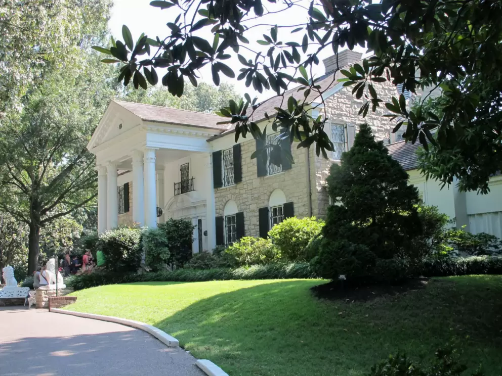 The elegant Southern-style house where Elvis lived during his fame.