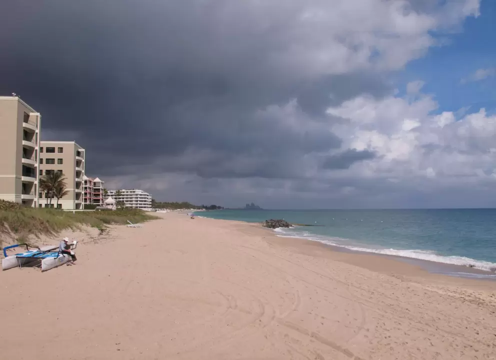 The beach at The Breakers.