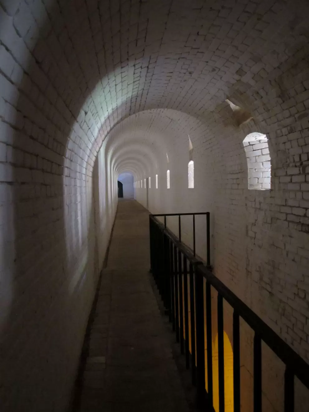 When you reach the top of the stairs in the fort, there are tunnels to explore!