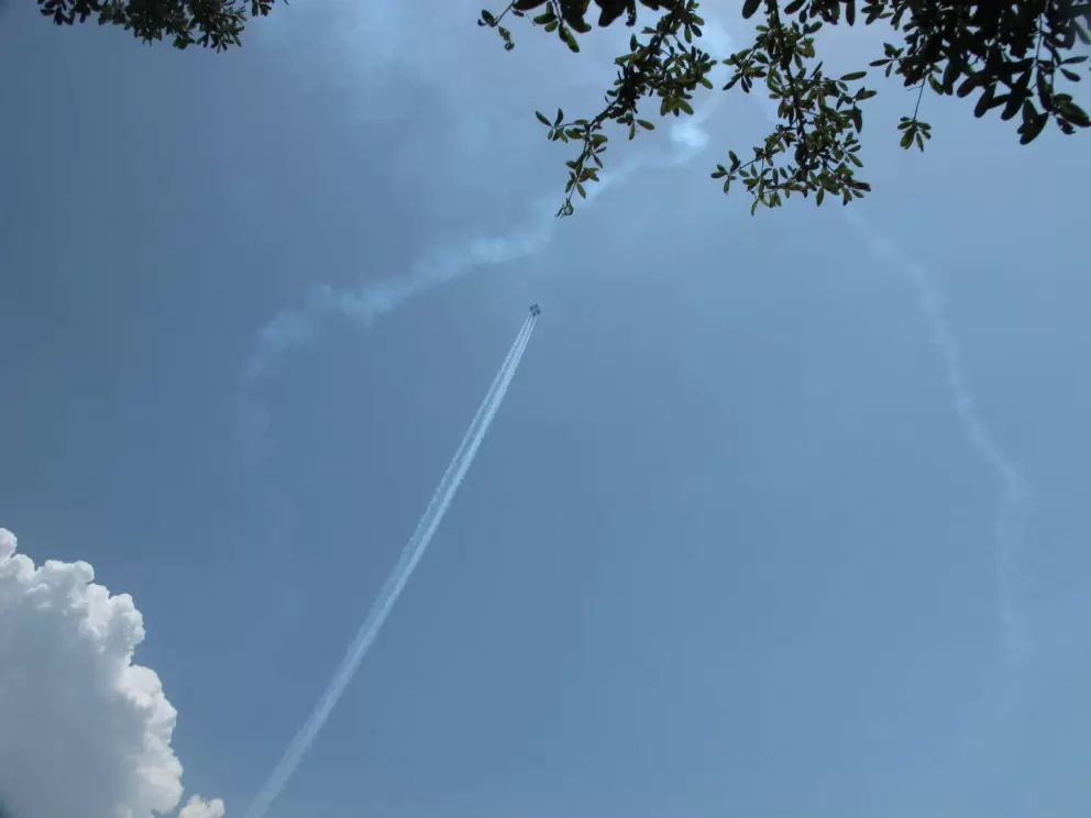 The blue angels soaring way up high!