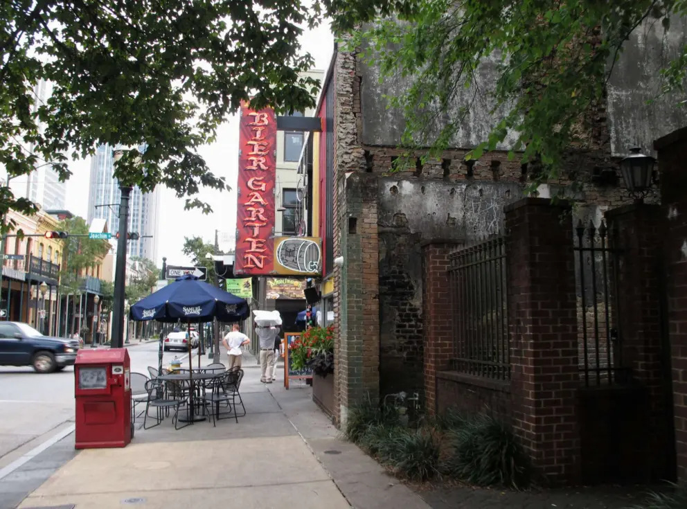 Biergarten on Dauphin Street.