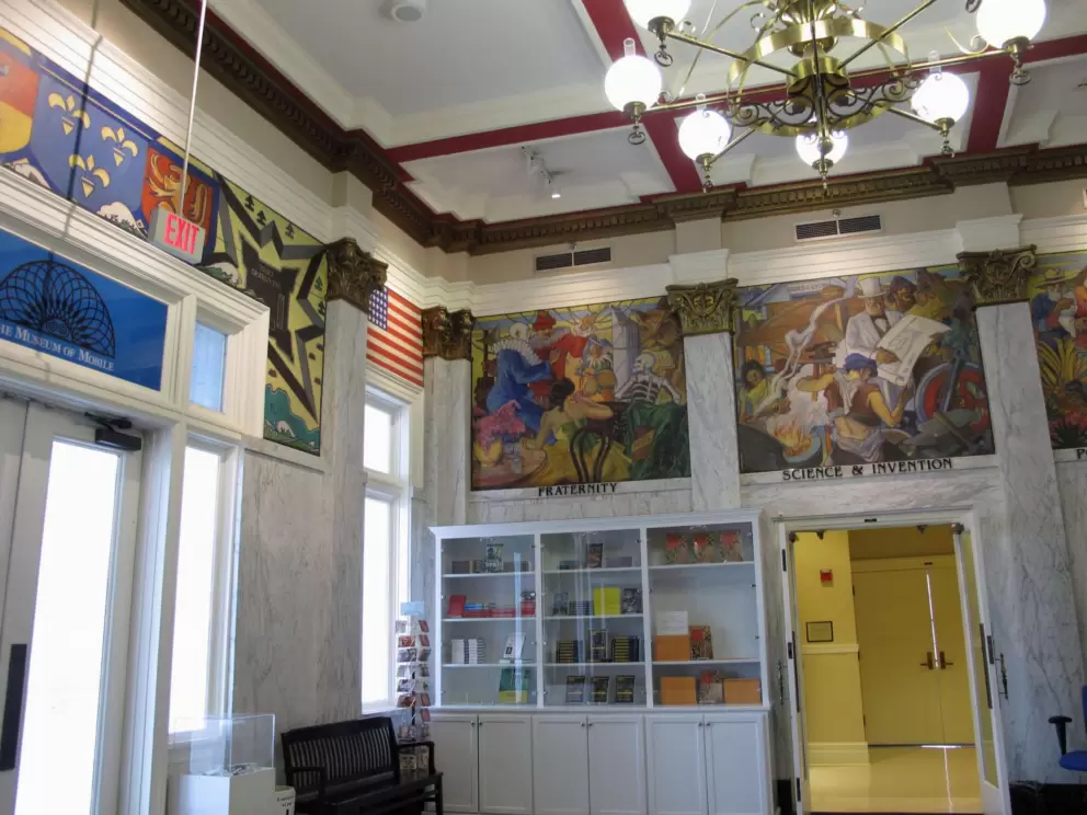 Colorful lobby.