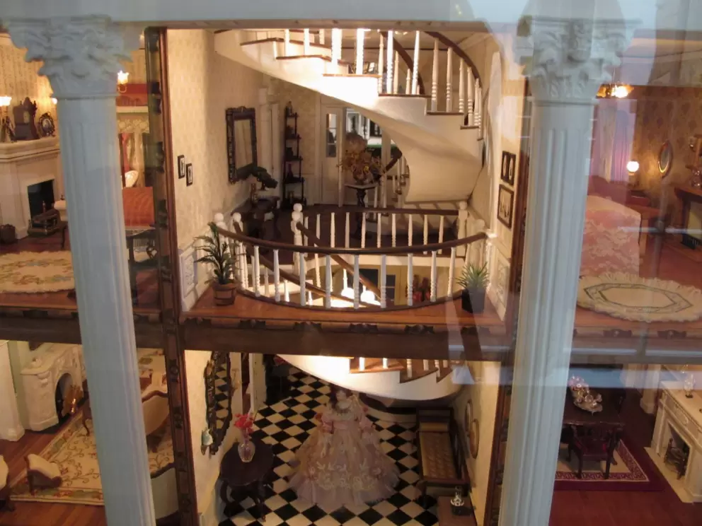 Twisty stairs in a doll house.