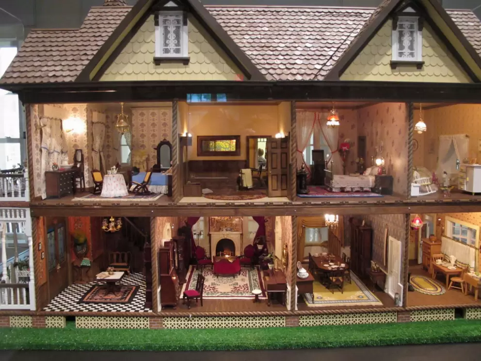 The adorable rooms in a doll house by Aaron Friedman.