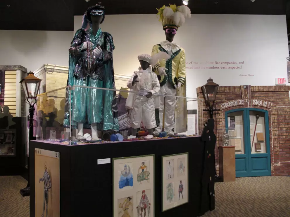 Exhibit about Mardi Gras in Mobile.