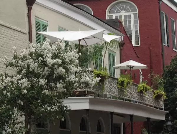 Cute balcony in the French Quarter.