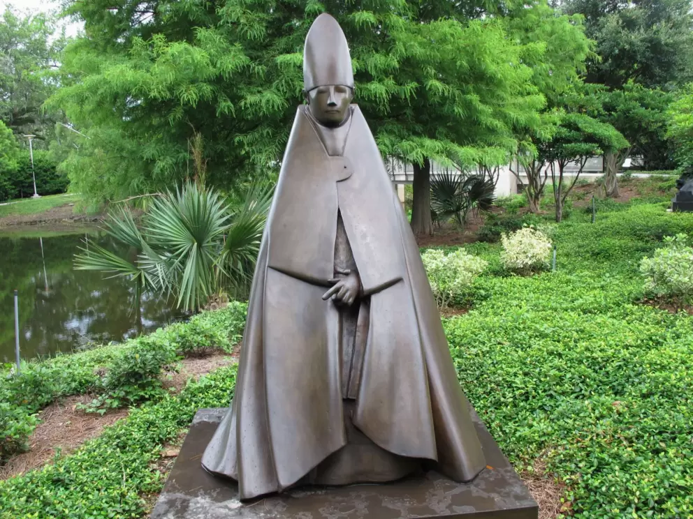 Large Seated Cardinal, by Giacomo Manzu.