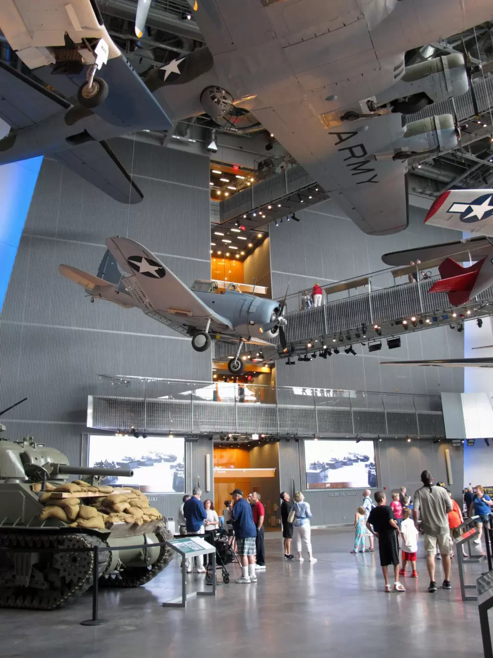 Fighter planes inside the U.S. Freedom Pavilion.