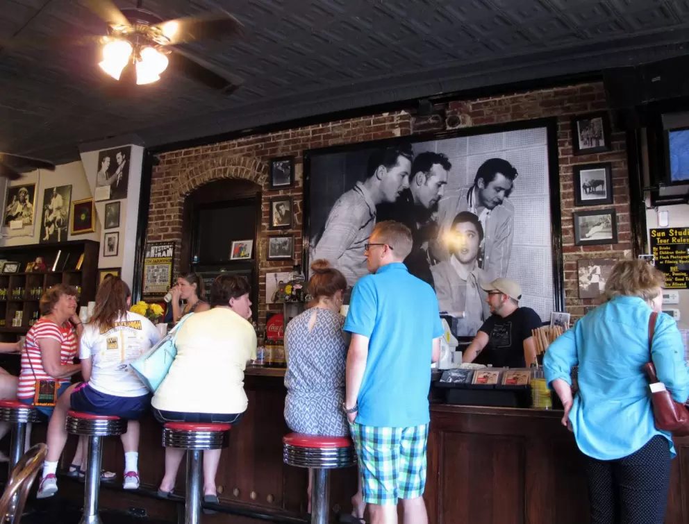 Sit at the counter and have a malt! And see the classic photo of the Elvis, Jerry Lee Lewis, and others together at Sun Studio.