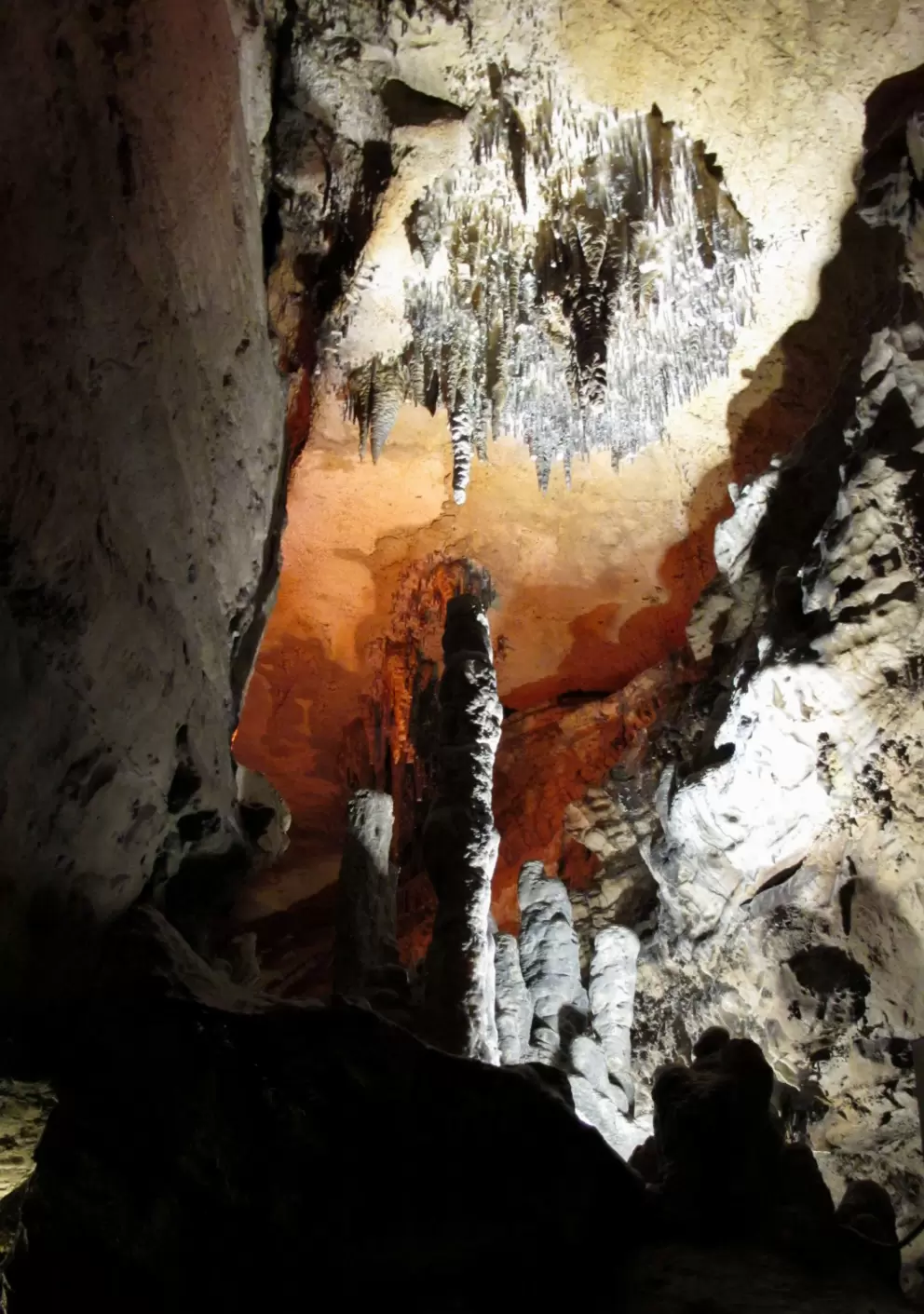 Stalagmites and soda straw stalactites you see on the way.