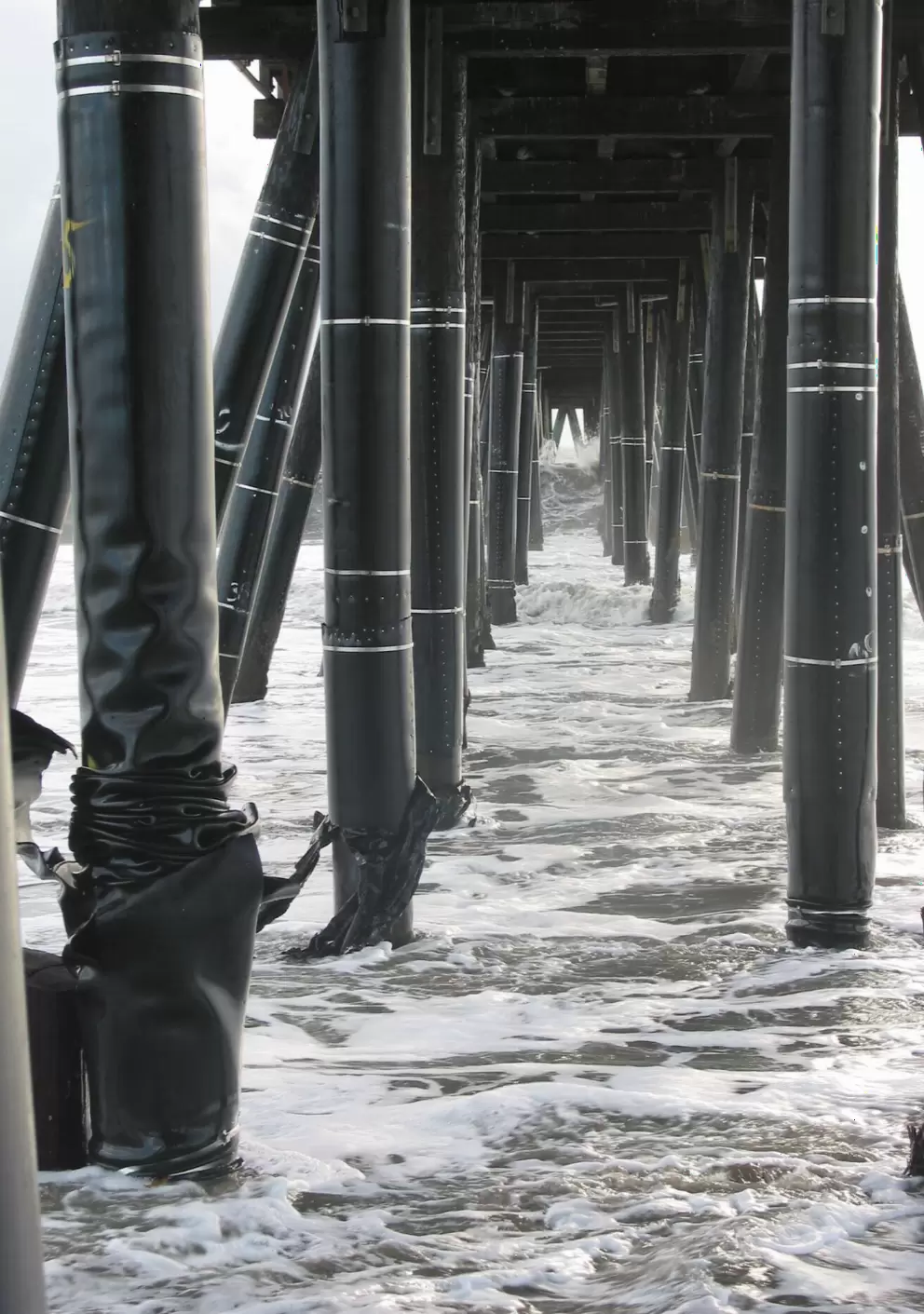 Standing underneath the pier is so much fun!