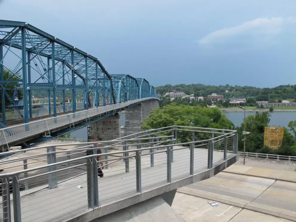 View as you walk up to the frosted glass walkway.