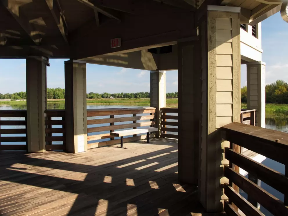 Spot to sit and look out on the wetlands.