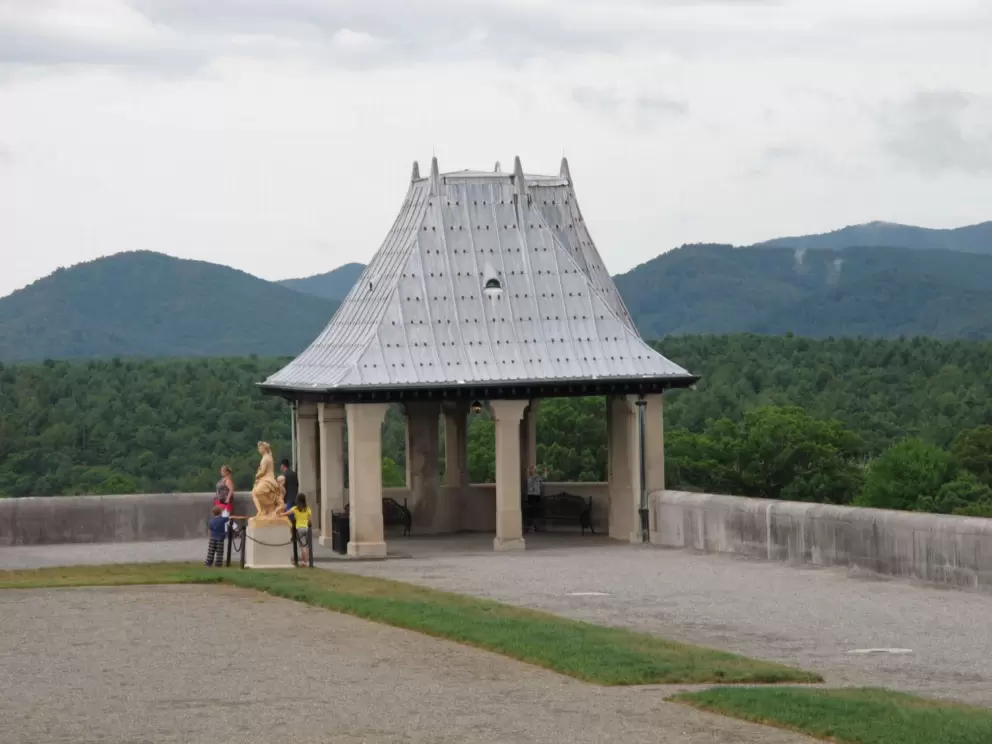 Gazebo with views of the countryside on the South Terrace.