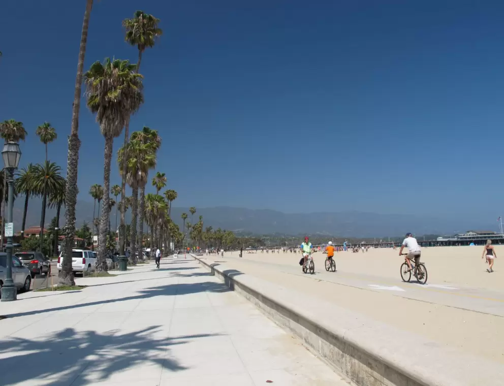 Bikeriding at West Beach.