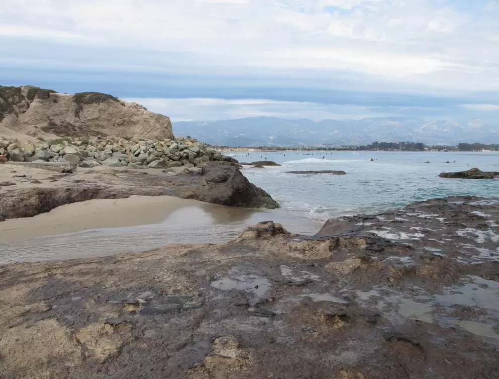 It's fun to explore by the rocks.